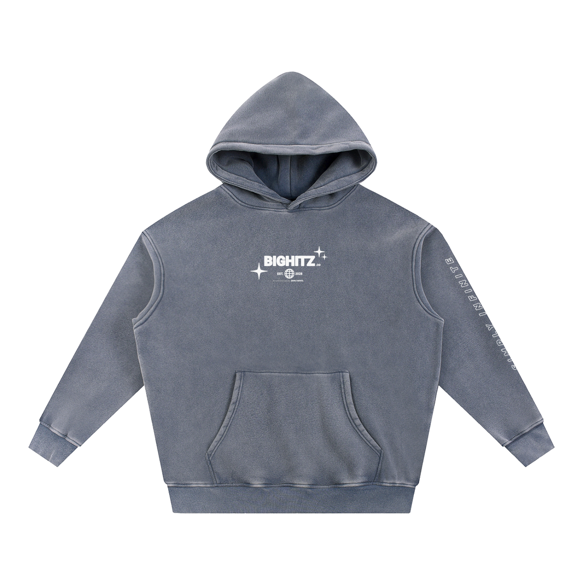 Snow Wash Fleece Oversize Hoodie