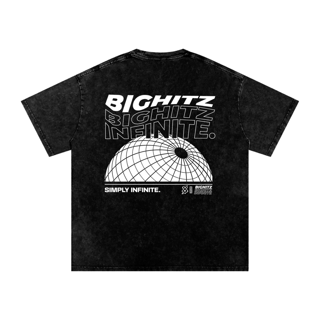 Snow Washed Oversized Cotton T-Shirt