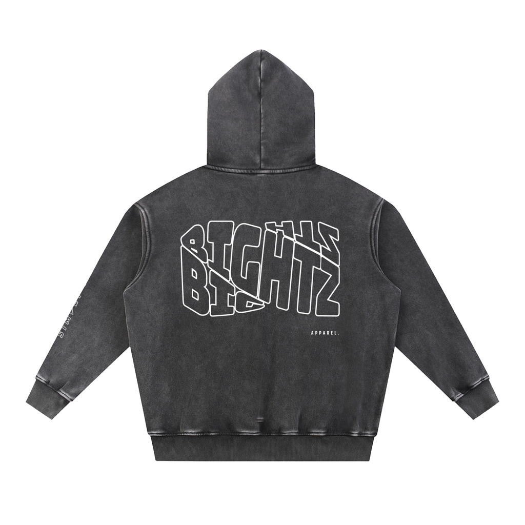 Snow Wash Fleece Oversize Hoodie