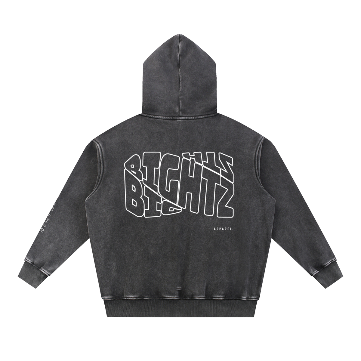 Snow Wash Fleece Oversize Hoodie