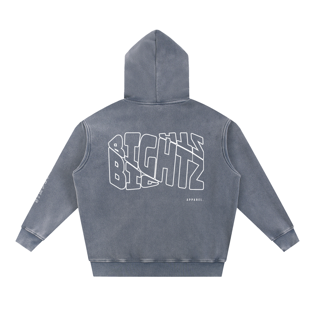 Snow Wash Fleece Oversize Hoodie
