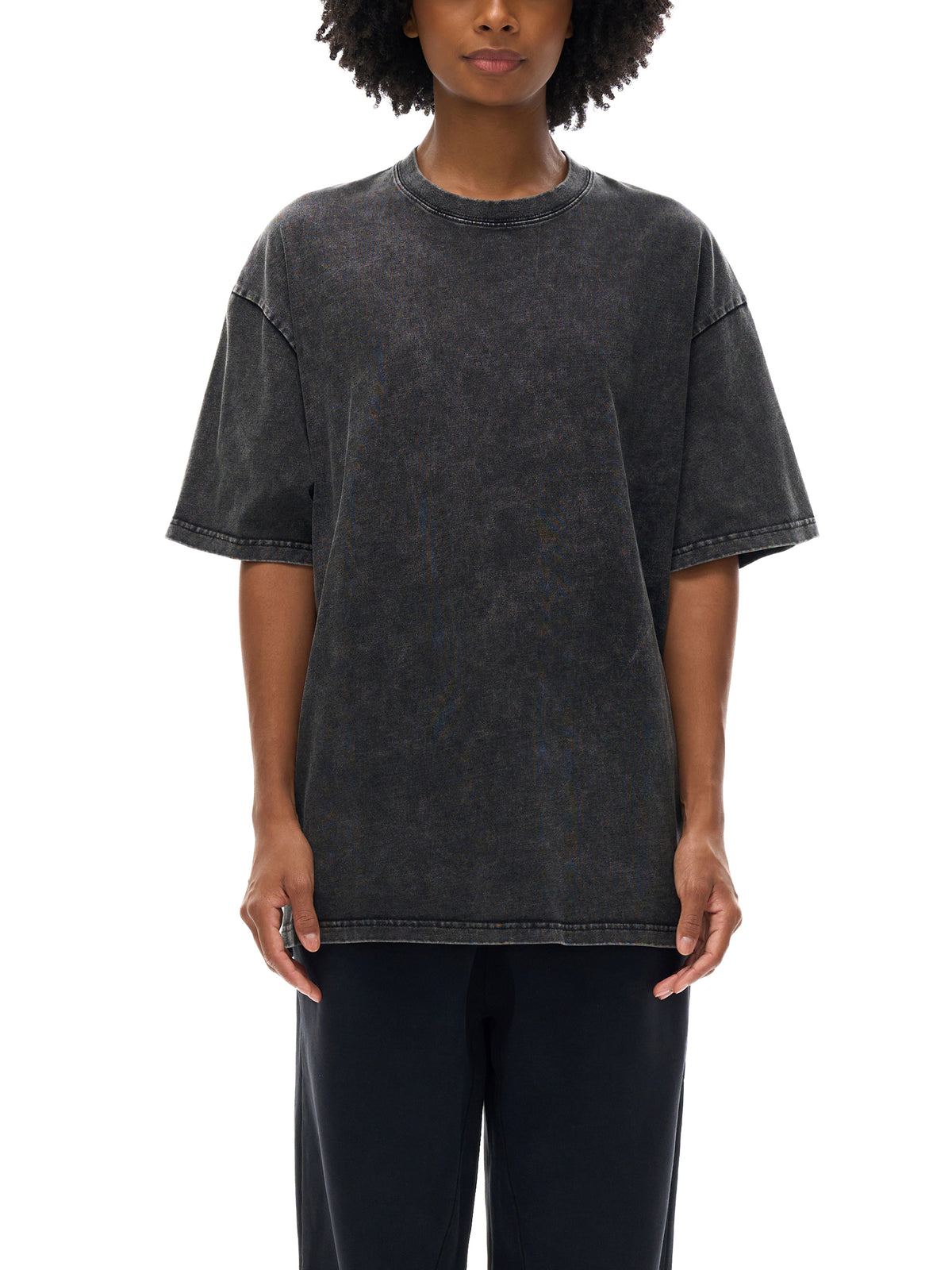 Snow Washed Oversized Cotton T-Shirt